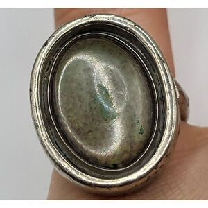 1970’s Mood Ring Hippie Boho Silver Tone Ring Size 5 No Color Change Vintage